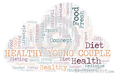 Healthy Young Couple word cloud Stock Photo