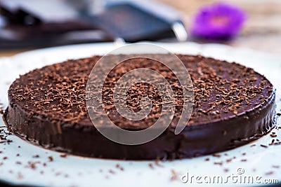 Healty LCHF chocolate cake Stock Photo