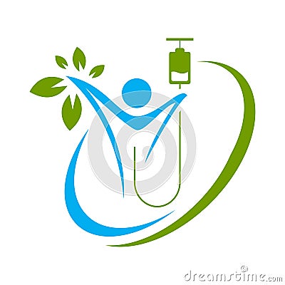 healty nutrition vitamin infusion logo design vector illustrations Vector Illustration