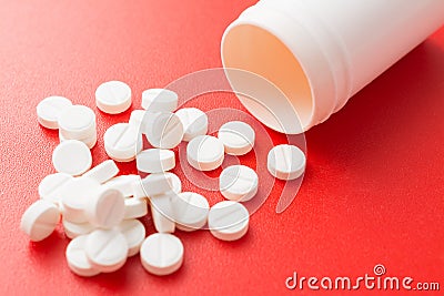 heap aspirin pills Stock Photo