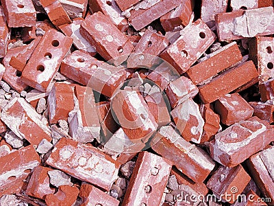 Heap of bricks Stock Photo