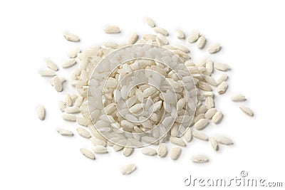 Heap of Carnaroli risotto rice Stock Photo