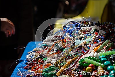 Heap of cheap jewelry Stock Photo