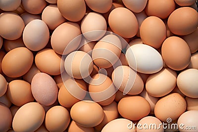 Heap of chicken eggs Stock Photo