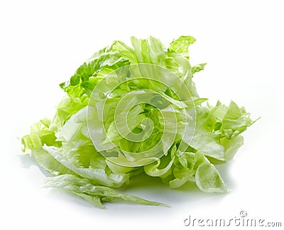 Heap of chopped iceberg lettuce Stock Photo