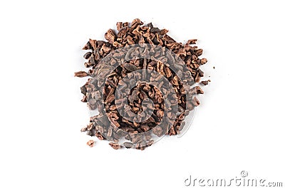 Heap of Cocoa Nibs Stock Photo