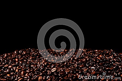 Heap coffee beans. Stock Photo
