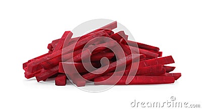 Heap of cut fresh red beet Stock Photo
