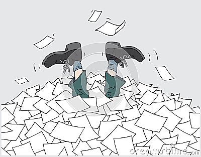 In the heap of documentation Vector Illustration