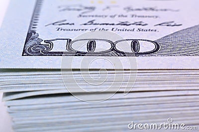 Heap dollar bills Stock Photo