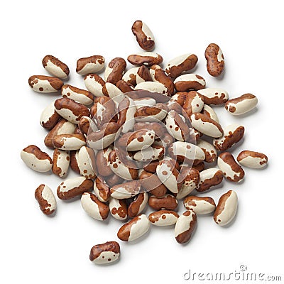 Heap of dried snowcap beans Stock Photo