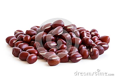 Heap of dry adzuki beans Stock Photo