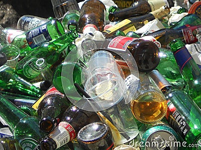 Heap of empty bottles Editorial Stock Photo