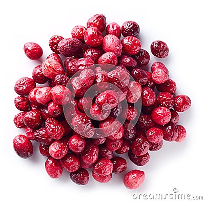 Heap of freeze dried cranberries Stock Photo