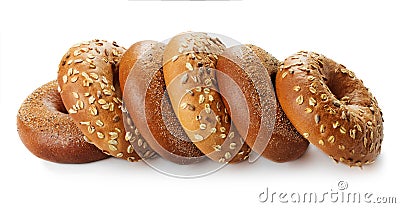 Heap of bagels Stock Photo