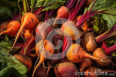 Heap of fresh ripe beet roots Stock Photo