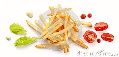 Heap of fried potatoes Stock Photo