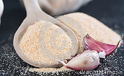 Heap of Garlic Spice Stock Photo