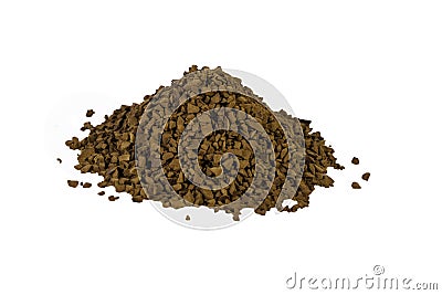 Heap of instant coffee granules isolated on a white background Stock Photo