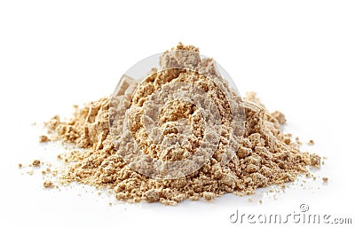 Heap of maca powder Stock Photo