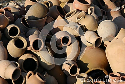 Heap of Old Pots Stock Photo