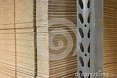 Heap of packaging carboard close-up Stock Photo