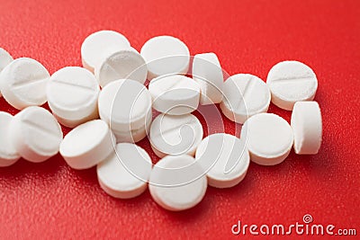Heap painkiller pills Stock Photo