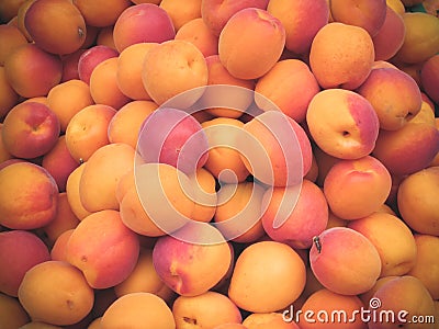 Heap of peaches. Stock Photo