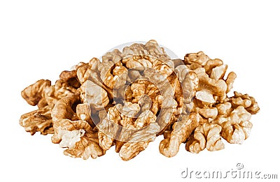 Heap of peeled walnuts Stock Photo