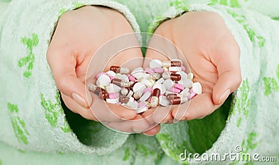 Heap of pills Stock Photo