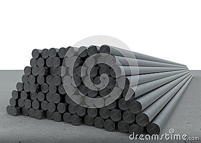 Heap of pipes Stock Photo