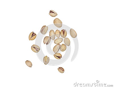 Heap of pistachio on white background Stock Photo