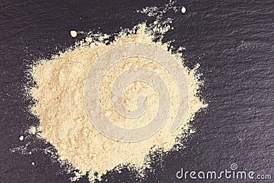 Powdered maca root Stock Photo