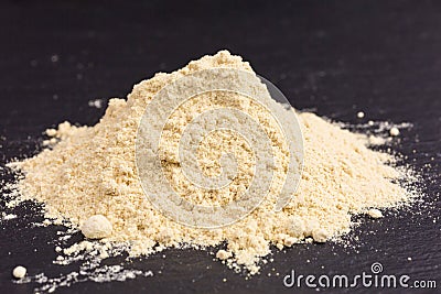 Powdered maca root Stock Photo