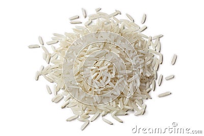 Heap of raw Basmati rice Stock Photo