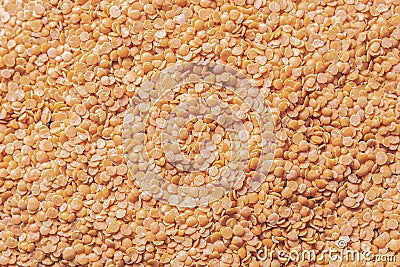 Heap of red lentils texture Stock Photo