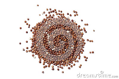 Heap of red raw Quinoa seeds Stock Photo