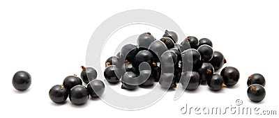 Heap of ripe black currant on a white Stock Photo
