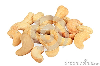 Heap of a roasted cashew nuts Stock Photo