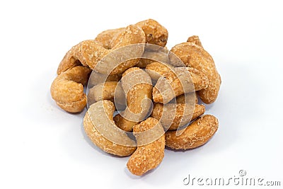 Heap of a roasted cashew nuts. Stock Photo