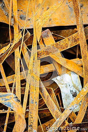 Heap of rusty metal-scrap Stock Photo