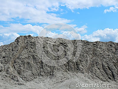Heap of sand soil erosion texture Stock Photo