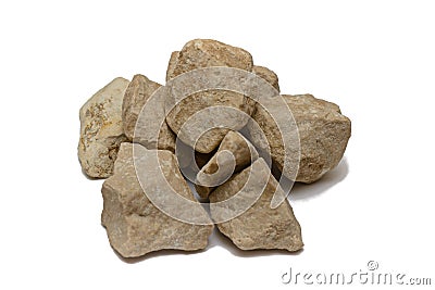 several light stones on white background Stock Photo