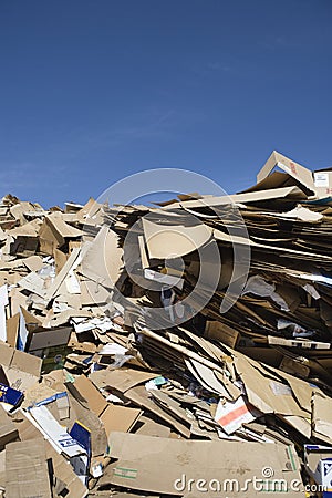 Heap Of Thrown Cardboard Boxes Stock Photo