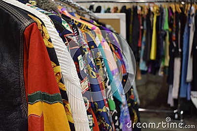 Heap of vintage clothes Editorial Stock Photo