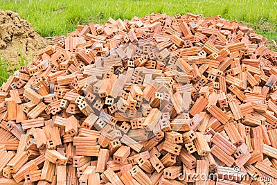 Heaps of bricks Stock Photo