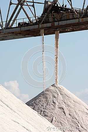 Heaps of salt, Margherita di Savoia, Italy Stock Photo