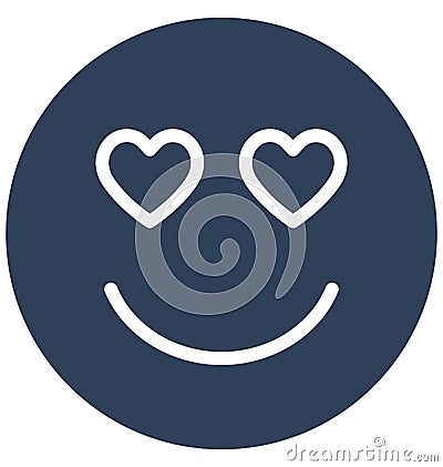 hear eye, adoring Vector Isolated Icon which can easily modify or edit Vector Illustration