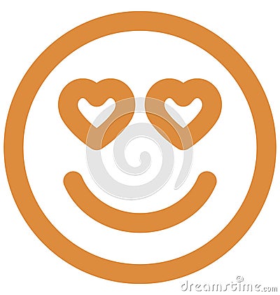 hear eye, adoring Vector Isolated Icon which can easily modify or edit Stock Photo