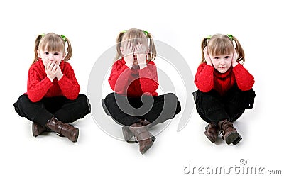 Hear No Evil, See No Evil, Speak No Evil Stock Photo